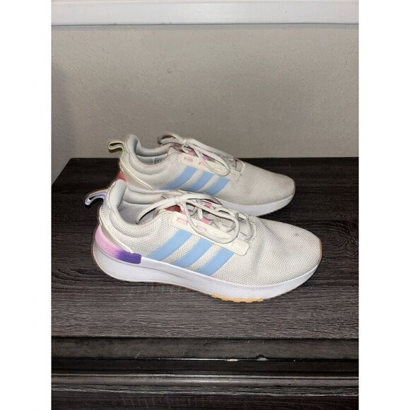 Adidas Multi Color Racer TR21 Lace Up Low Top Running Athletic Sneakers Size 9 - Picture 2 of 9